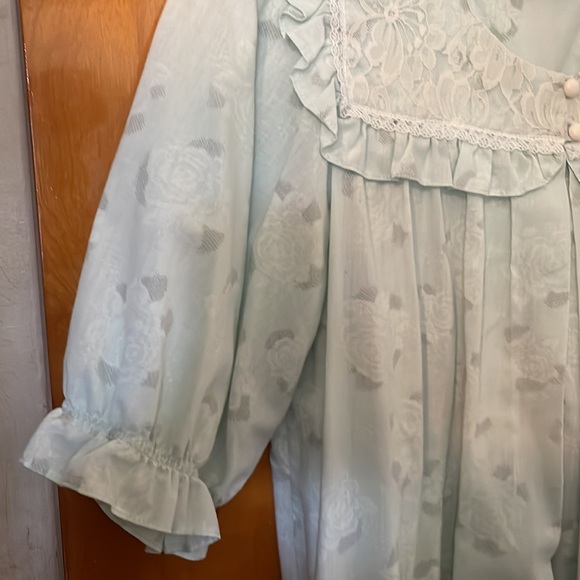 Liberty House of Hawaii vintage dress nightgown maxi lace 10 - Picture 3 of 9